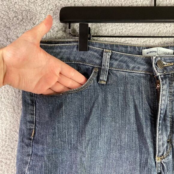 Lee Riders Bootcut Capri Jeans Size 12B Womens Denim Pants Mid Rise Cotton  Blue - Picture 7 of 10